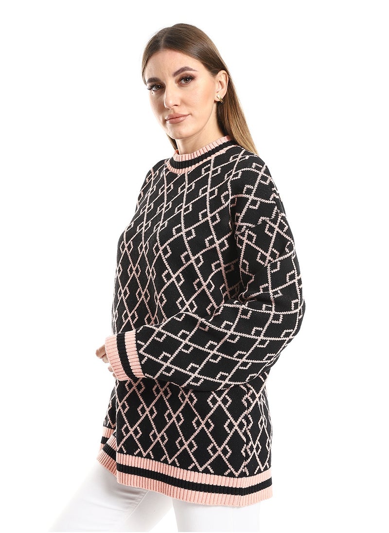 Caesar - Women Wool Pullover With Round Neck - Image 1