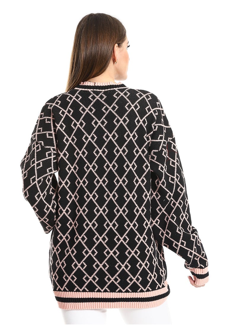 Caesar - Women Wool Pullover With Round Neck - Image 1