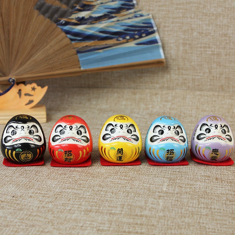 Japanese-Style Lucky Damo Decoration Small Size Store Opening Gift Creative Home Ceramic Cute Desktop Car Decoration - Image 3