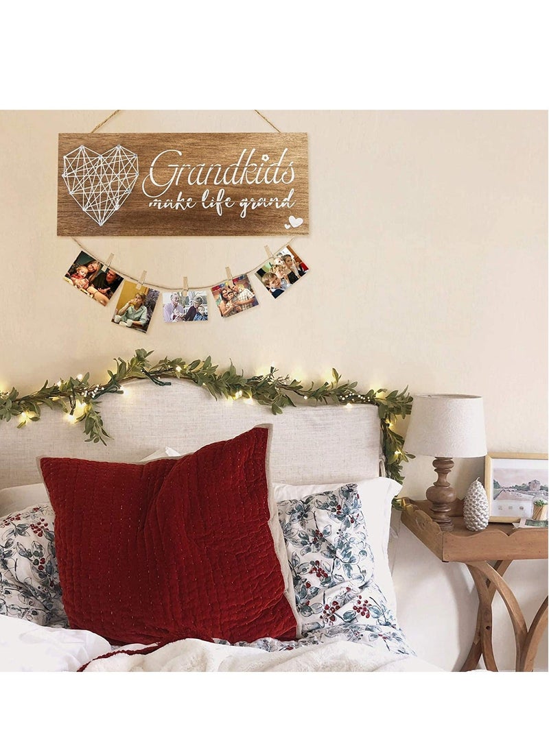 Grandkids Picture Frames Gifts for Grandma Grandpa, Grandkids Photo Frame, Mothers Day Gifts for Grandmother, Grandchildren, Grandkidser Birthday Gifts for Grandparents (13.5 * 5.5 inch) - Image 4
