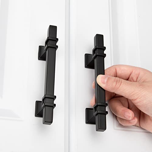 Goldenwarm 25 Pack 3 Inch Black and Gold Cabinet Pulls Zinc Alloy Matte Black and Gold Cabinet Handles Dresser Drawer Pulls Kitchen Drawer Handles - Image 4