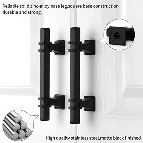 Goldenwarm 25 Pack 3 Inch Black and Gold Cabinet Pulls Zinc Alloy Matte Black and Gold Cabinet Handles Dresser Drawer Pulls Kitchen Drawer Handles - Image 3