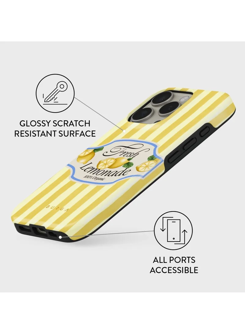BURGA iPhone 16 pro Case, 2 Piece Hard Shell + TPU Silicone Interior, Shock Absorption, All Port Accessible, Raised Bezel For Screen & Camera Protection, Never Fading HQ Print,Frizzante