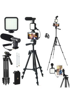 ELTRAZONE Vlogging YouTube Starter Kit - Complete Bundle for Content Creators, Includes Microphone, Tripod, LED Ring Light, Camera Accessories - Perfect for Beginners, High-Quality Video & Audio for YouTube Vlogs  - Image 1
