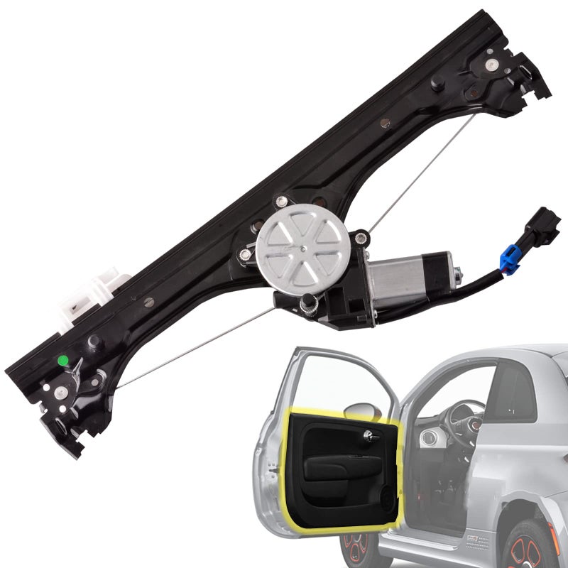 Predep Front Left Driver Side Power Window Regulator with Motor Assembly Compatible for Fiat 500 14L 20122019 Replacement 751648 68070267AC 68070267AD 68070267AE