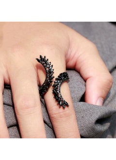 Lavencious Cocktail Fashion Ring Size Adjustable From 6-8.5 Cz Marquise Shape Jewelry For Women (Black)  - Image 3