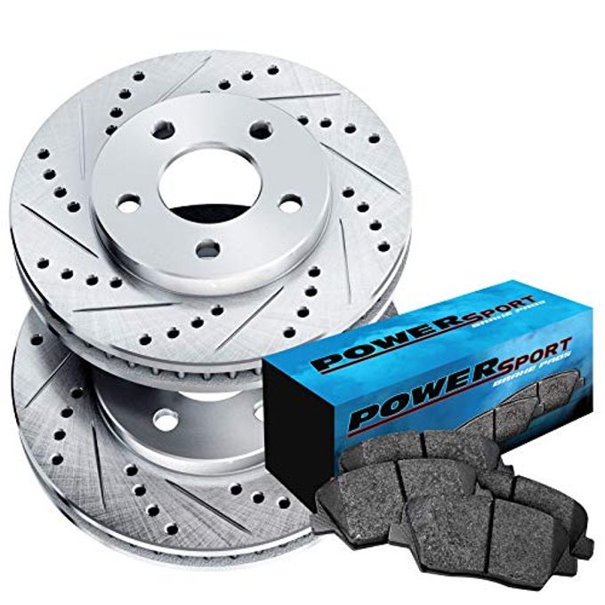 Power Sport Powersport Front Brakes And Rotors Kit |Front Brake Pads| Brake Rotors And Pads| Ceramic Brake Pads And Rotors |Fits 2006-2018 Lexus Hs250H; Scion Xb; Toyota Prius V, Rav4 - Image 1