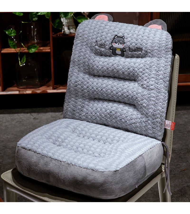 Thickened Seat Cushion For Sofa Or Chair Detachable Split Design With Lumbar Support Non-Slip Suitable For Office Chair Long Sitting Balcony Or Bay Window Blue Elephant - Image 4
