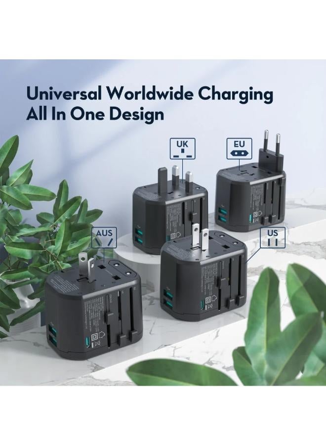 راف باور شاحن سفر متعدد المنافذ بقوة 20 وات مع منفذين USB ومنفذ واحد من النوع C - أسود - Image 4