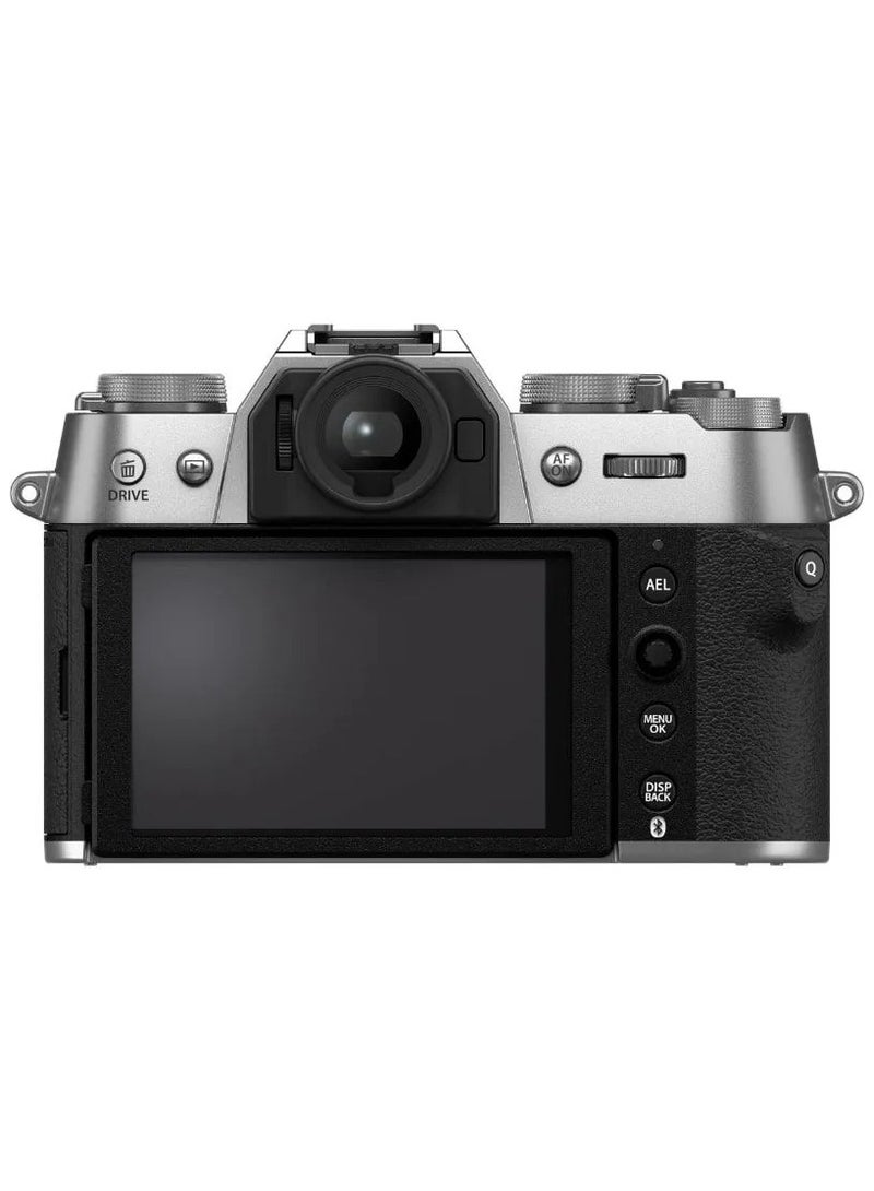 FUJIFILM X-T50 Mirrorless Digital Camera with XC 15-45mm Lens – Silver | 40.2MP Sensor, 6.2K Video, IBIS, AI Autofocus, Film Simulation Dial – Stylish All-in-One Photography Kit - Image 2