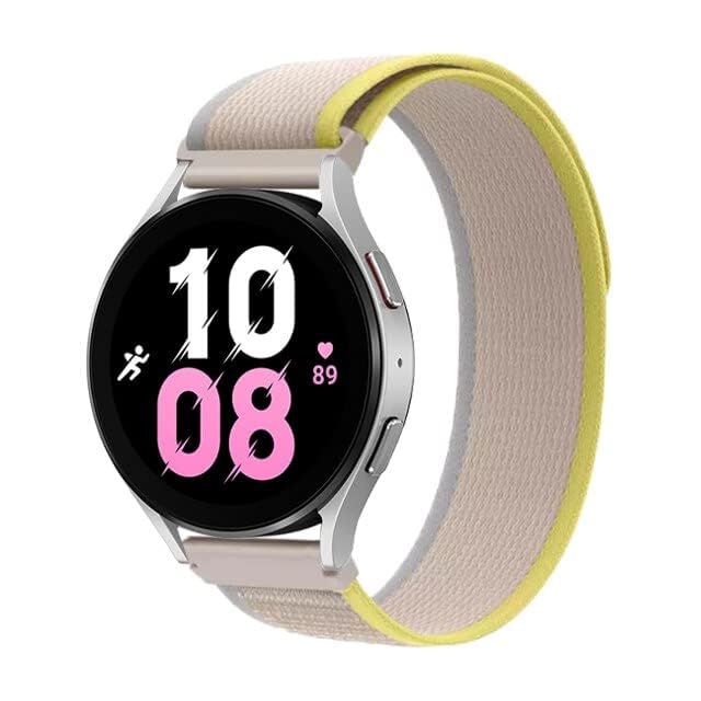 PEFKO PSS87 22MM Washable Velcro Trail Loop Bands / Straps Compatible with Noise Colorfit Pulse 2 Max / Huawei GT2(46mm) / Honor Magic Watch 2(46mm) / Noise Pulse Go Buzz / Boat Flash / Xtend / Xtend Pro / Noise Colorfit Ultra Fireboltt Rage / Fireboltt Phoenix / Noise Colorfit Pulse Grand / Noise Colorfit Pulse 2 Max Smart Watch & All 22mm lug Watches (YELLOW & BEIGE, 22MM [ TRAIL ]) - Image 2