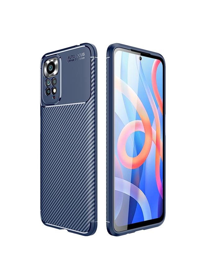 Case For Xiaomi Redmi Note 11 Overseas Version Carbon Fiber Texture Shockproof TPU Phone Case