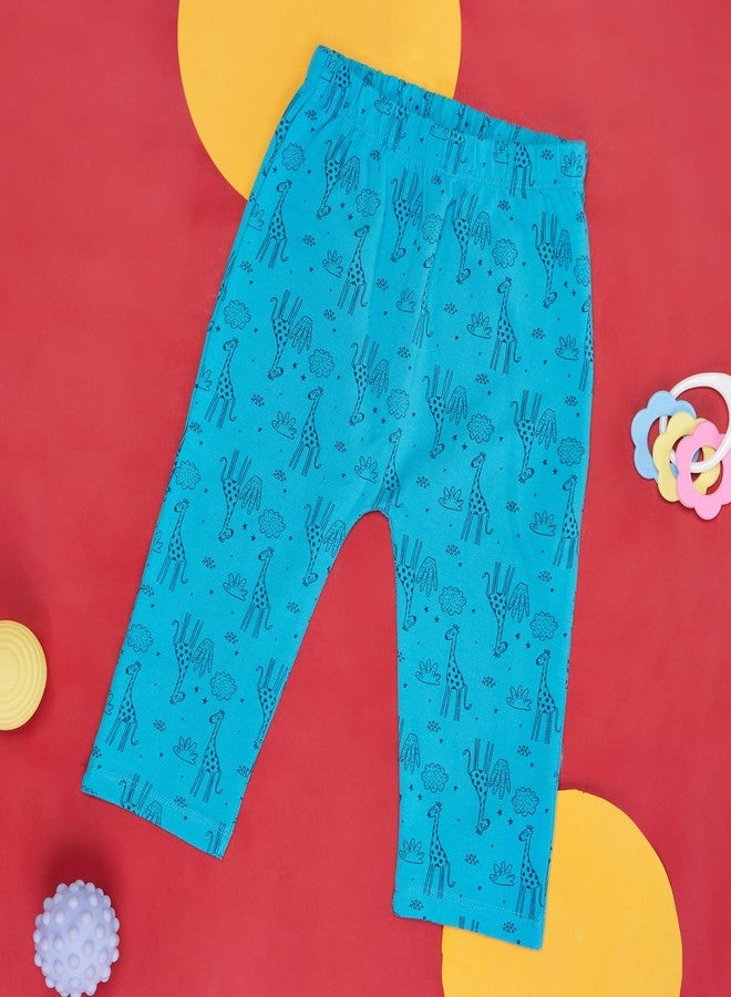 YU by Pantaloons Baby Boy's Regular Fit Leggings (110144507009_Teal - Image 2