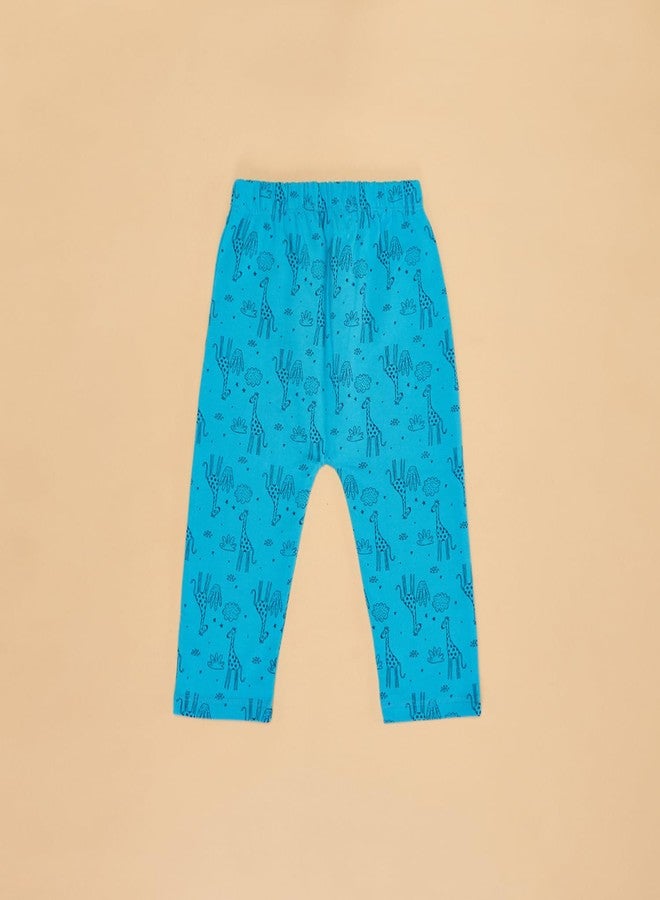 YU by Pantaloons Baby Boy's Regular Fit Leggings (110144507009_Teal - Image 5
