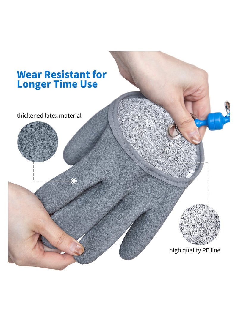 Generic Fishing Glove for Men with Magnet Release, Fish Handling/Cleaning Gloves, Puncture Resistant Fish Glove for Handling, Catching, Cleaning, Anti-Slip Textured Grip Palm for Outdoor, Rowing, Hunting - Image 4
