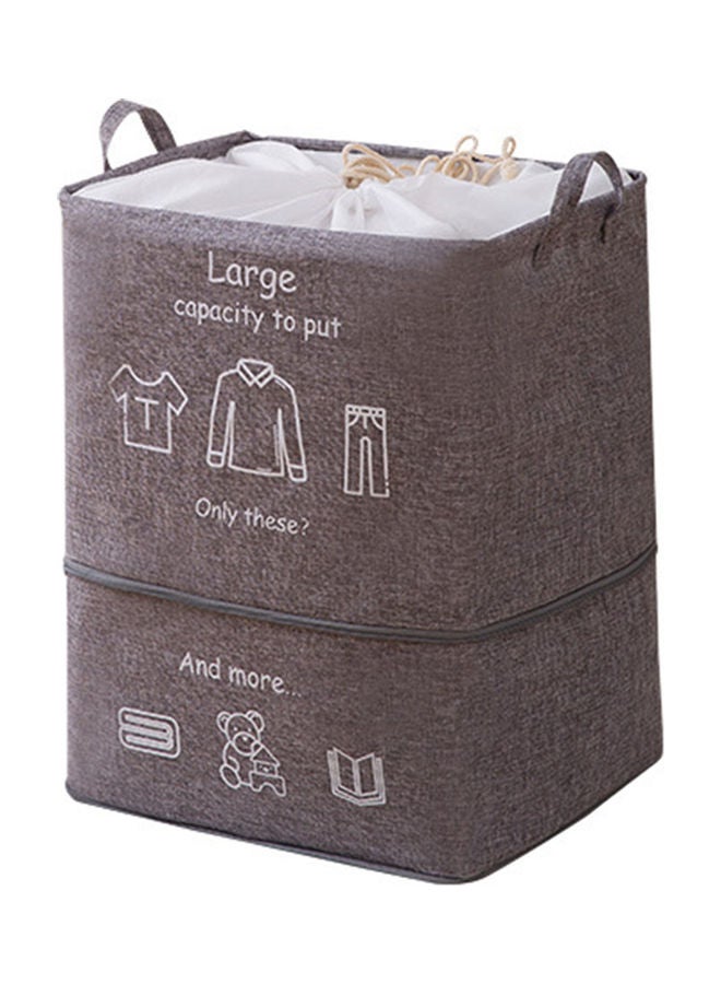 NIBEMINENT Large Capacity Storage Basket Grey - Image 1