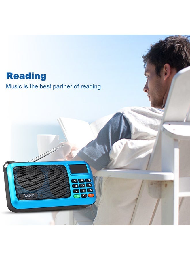 NIBEMINENT USB Portable Digital Radio V476 Blue - Image 3