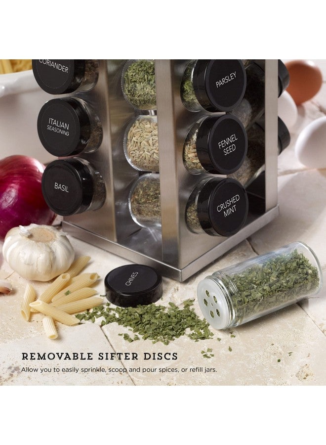 Kamenstein Kamenstein 20 Jar Brushed Heritage Spice Rack, Metallic Gray  - Image 2