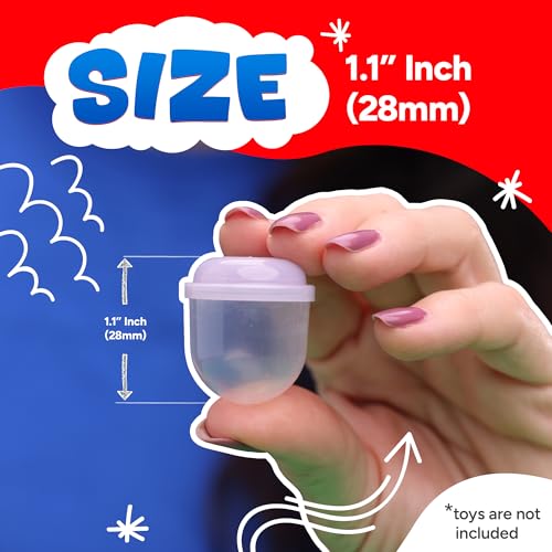 Entervending Capsule Vending Machine Translucent Acorn Capsules Empty 50 pcs 1.1 inch (28mm) - Gumball Machine Capsules Refill Bulk Party Favors - Easter Basket Stuffers - DIY Craft Supplies - Image 2