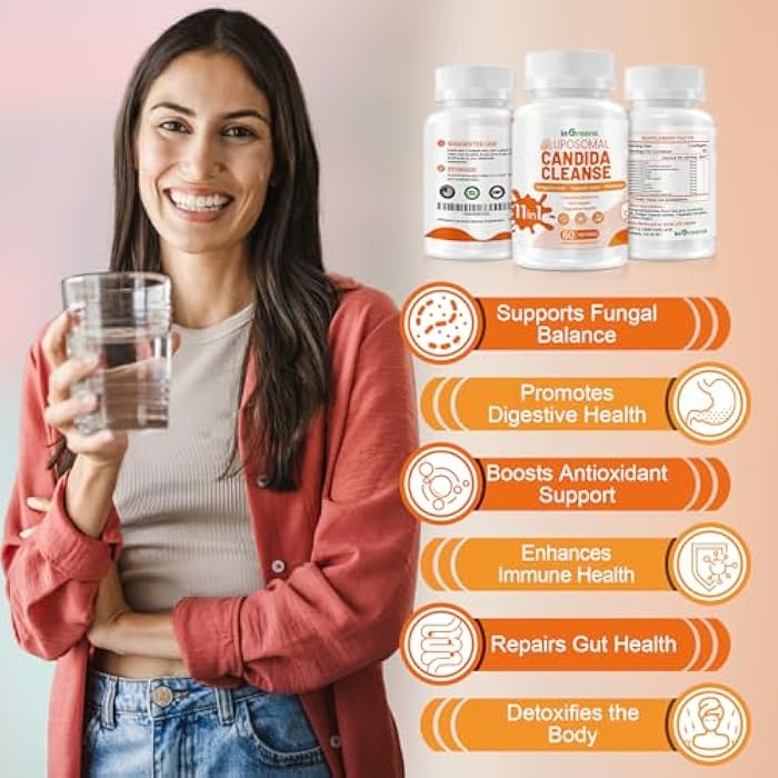 inGreens 11-in-1 Candida Support Supplement, Antifungal Overgrowth, Intestinal Detox & Gut Health for Women & Men, Balance Probiotic, Natural Herbal Oregano & Caprylic Acid Softgels, 60 Count - Image 3