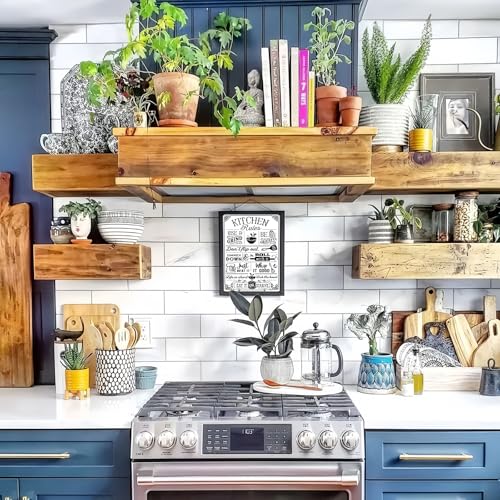 Crazysign Funny Kitchen Gifts for Women&Mom Kitchen Rules with Humorous Cooking Quotes Vintage Tin Sign for Home Farmhouse Kitchen Dining Room Decor 8x12 Inch (3368) - Image 4
