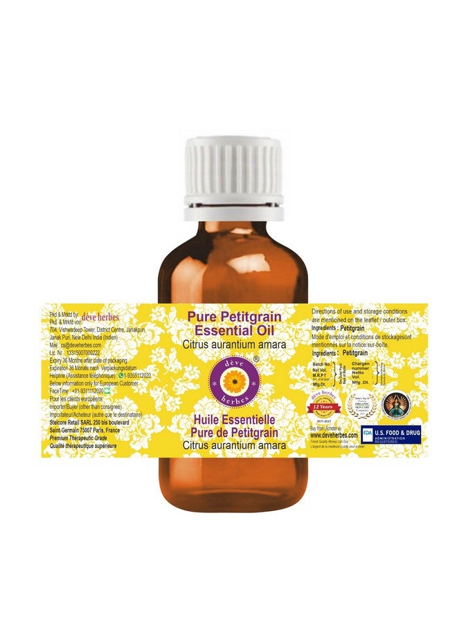 Deve Herbes Petitgrain Essential Oil (Citrus aurantium amara) Pure | Non-Sticky | Non-greasy | Lightweight | Men & Women | All Skin Types | Steam Distilled 5ml - Image 2