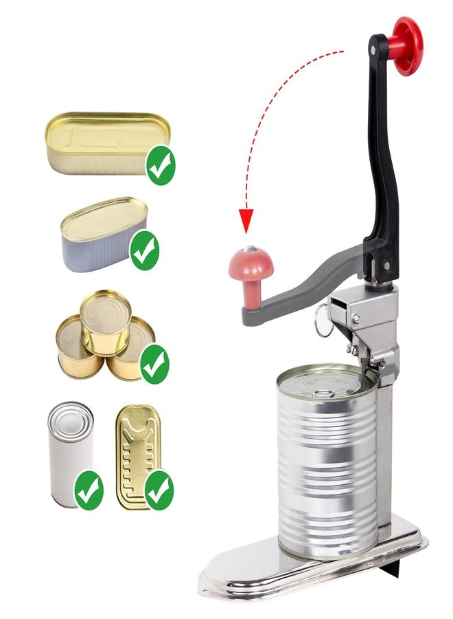 Rismanor Commercial Manual Can Opener Table Industrial Heavy Duty Can Opener with Plated Steel Base Adjustable Height Up to 13" Tall for Restaurant Kitchen Hotel Bar - Image 3