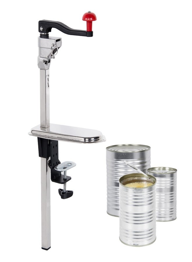 Rismanor Commercial Manual Can Opener Table Industrial Heavy Duty Can Opener with Plated Steel Base Adjustable Height Up to 13" Tall for Restaurant Kitchen Hotel Bar - Image 1