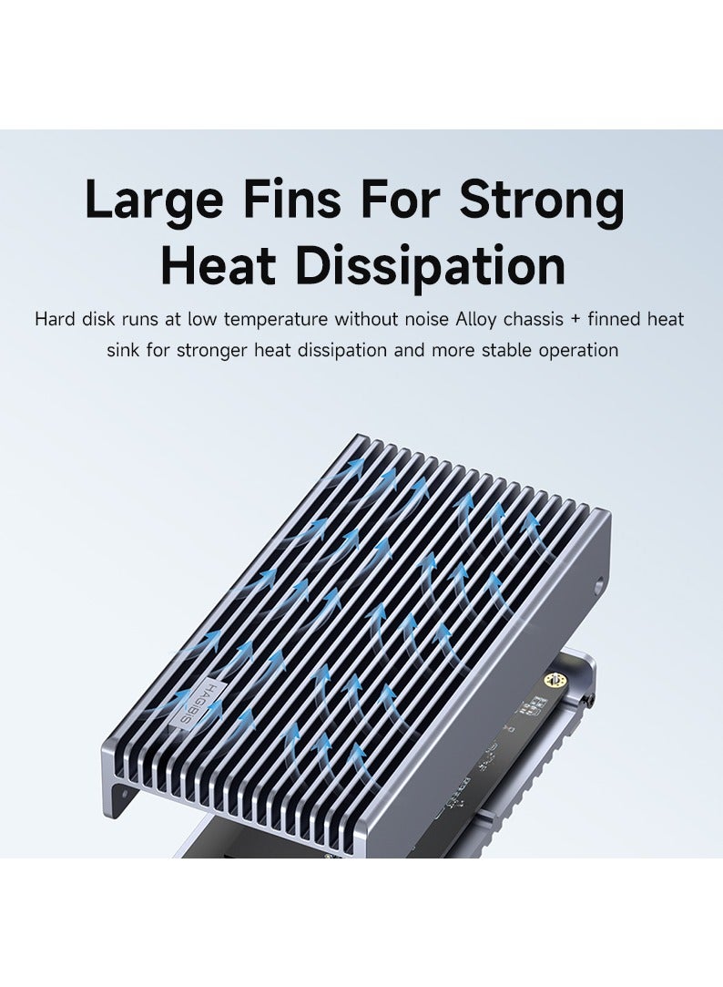 40Gbps USB4 M.2 NVMe SSD Enclosure With LED Display USB4 Cable for Thunderbolt 4/3 USB 3.2/3.1/3.0 B+M M-Key SSD Case - Image 3