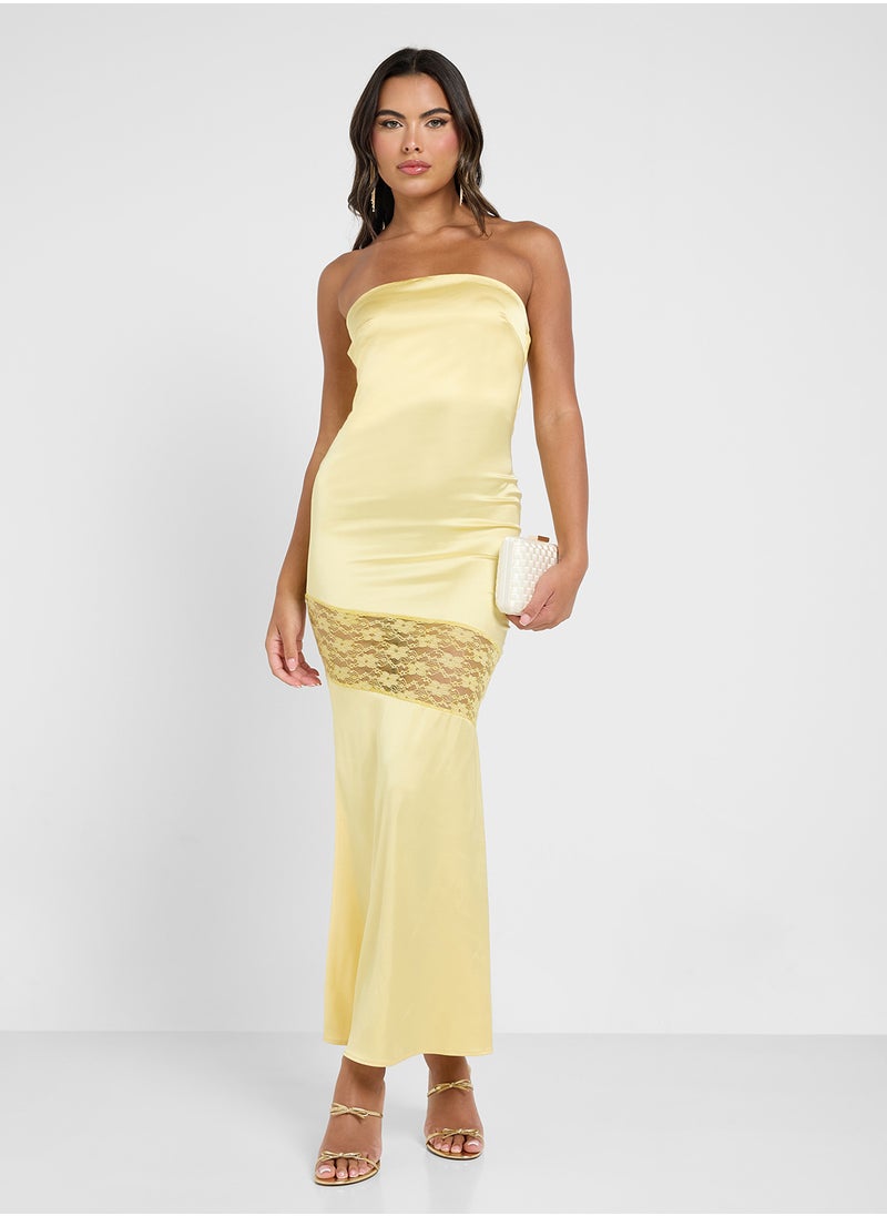 Ginger Strapless Lace Trim Dress  - Image 1