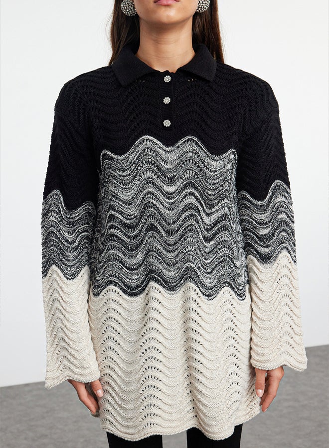trendyol Knit Detailed Black Knitwear Sweater - Image 3