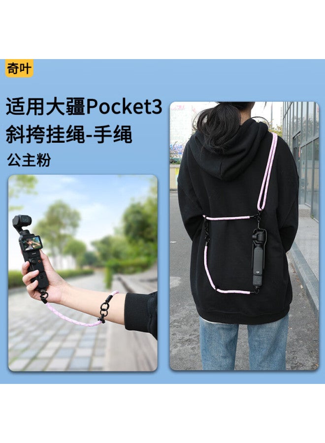 Qiye Strap, Hand Strap, Shoulder Strap, Wrist Strap, Sling Strap, Compatible With Dji Pocket 3 Accessories, Lingmou 3 Pocket Camera Shoulder Strap, Princess Pink