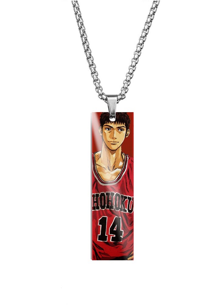 KUYING New Slam Dunk Long Stainless Steel Necklace 