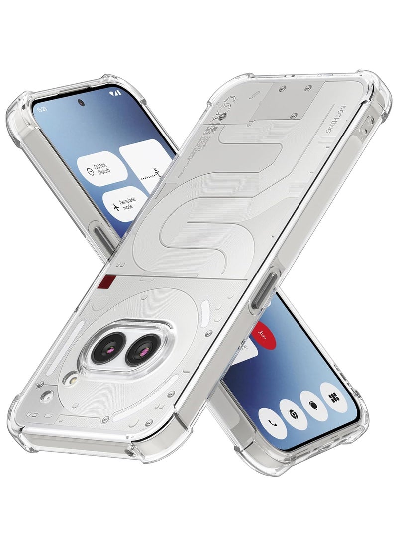 Generic Case for Nothing Phone 2a Clear Cover Case with Camera Protection Transparent Reinforced Corner Bumper Thin Slim Soft TPU Cover Shockproof  for Nothing Phone 2a  - Image 1