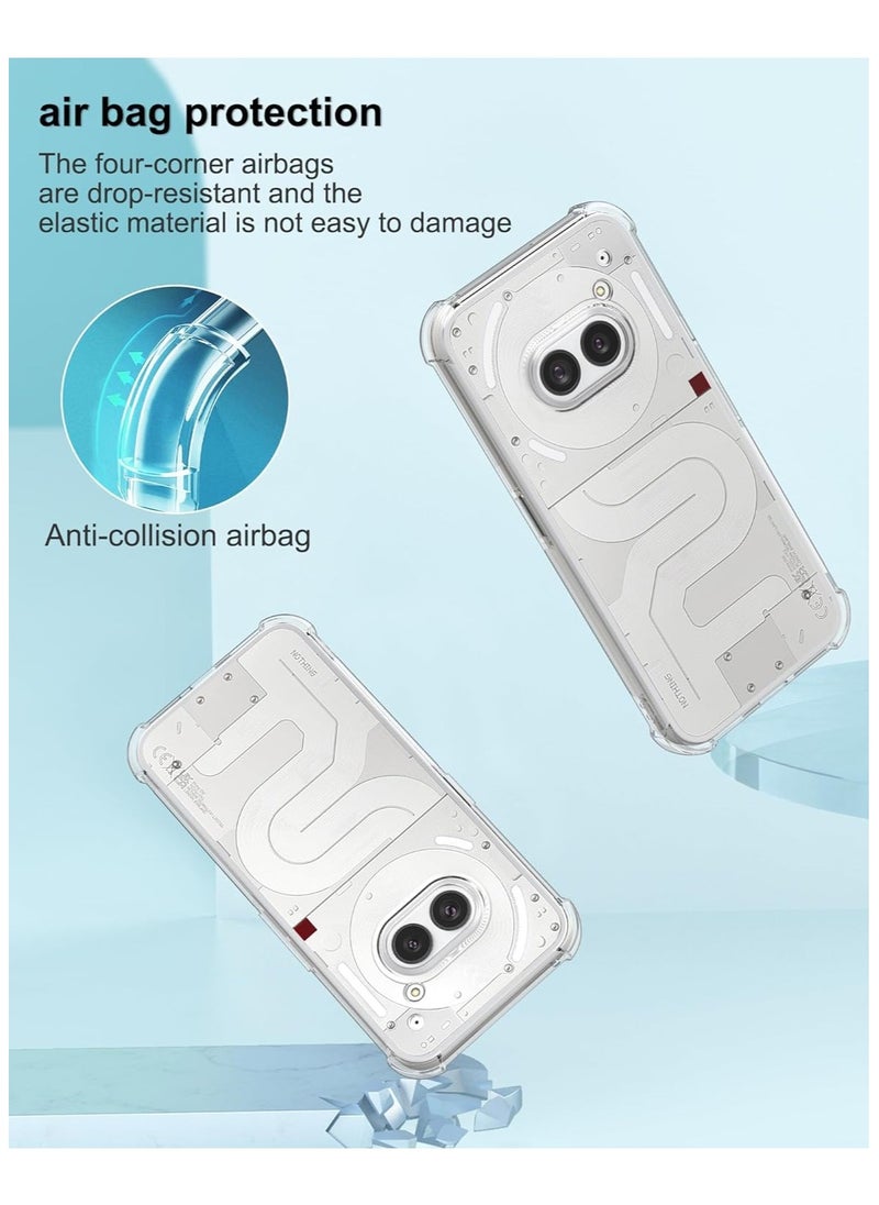 Generic Case for Nothing Phone 2a Clear Cover Case with Camera Protection Transparent Reinforced Corner Bumper Thin Slim Soft TPU Cover Shockproof  for Nothing Phone 2a  - Image 5