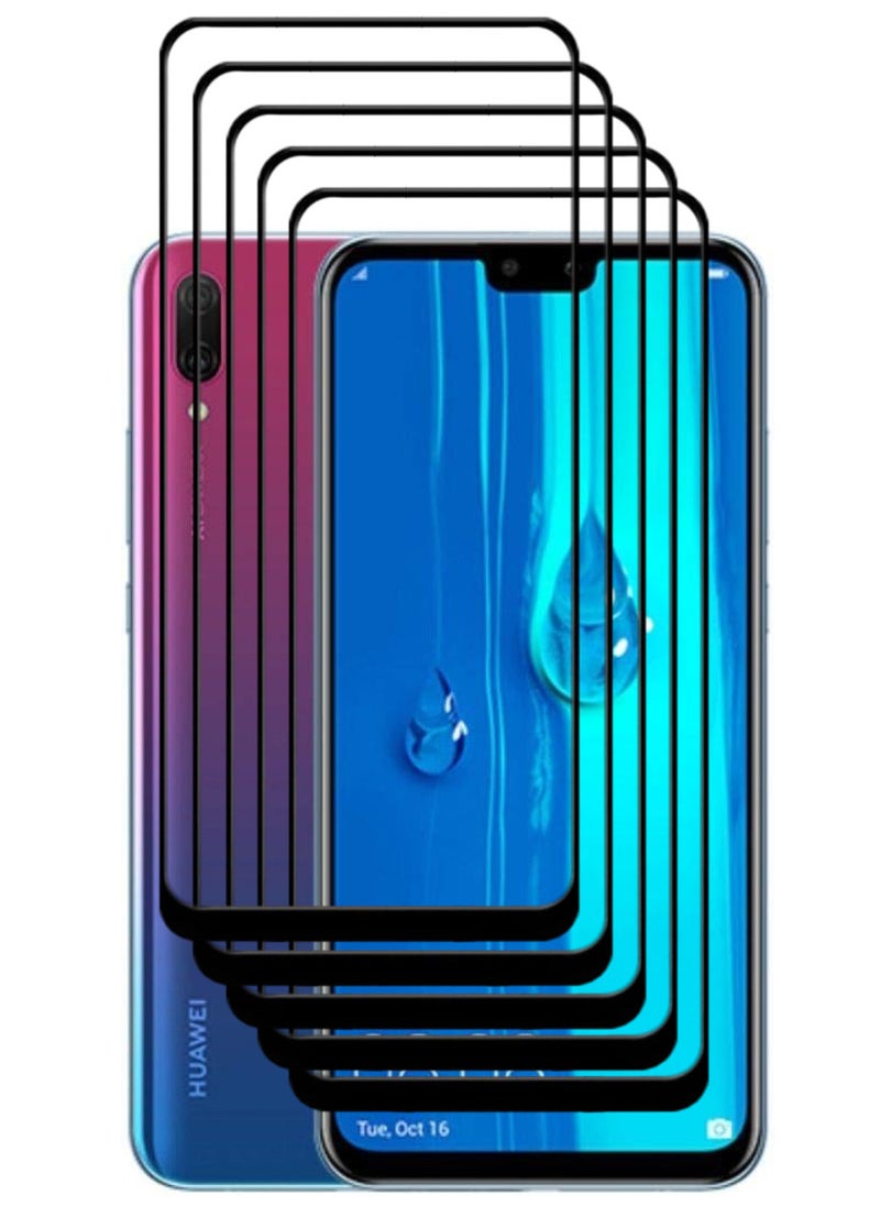 ACLIX 5 Pieces Antistatic ESD Dustproof Premium Quality High Definition Tempered Glass Screen Protector Designed For Huawei Y9 (2019) - Image 1