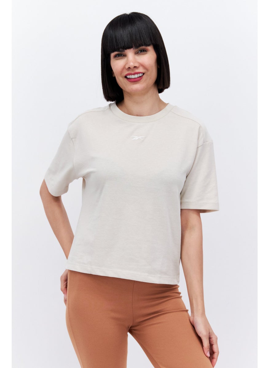 Women Sportswear Fit Short Sleeve Outdoor Top, Beige - pzsku/ZB53F13F5EE5E170E5B3AZ/45/_/1724351104/196bcafa-4459-4f93-b488-4e1812ea7ec0