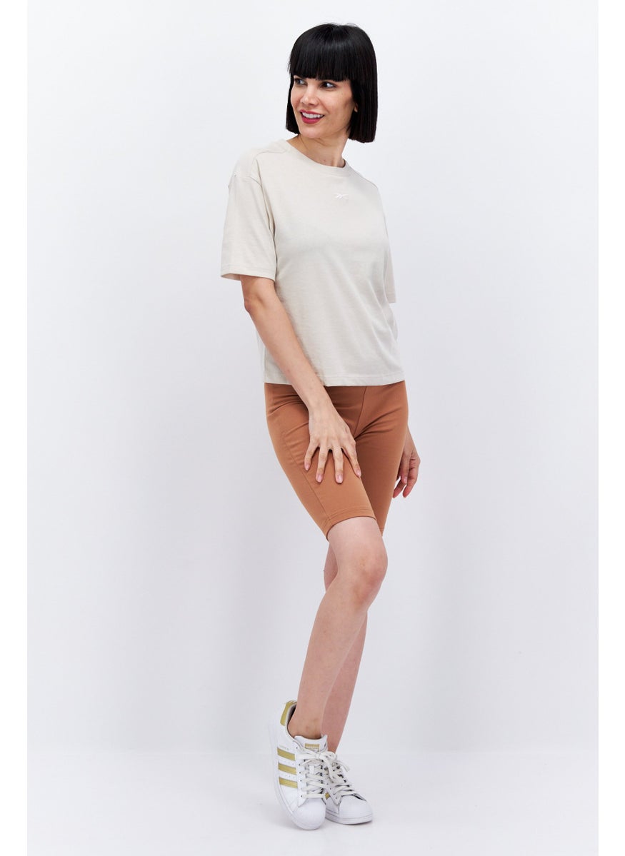 Women Sportswear Fit Short Sleeve Outdoor Top, Beige - pzsku/ZB53F13F5EE5E170E5B3AZ/45/_/1733755788/0e0f11b0-2714-43b9-beba-695b84e47650