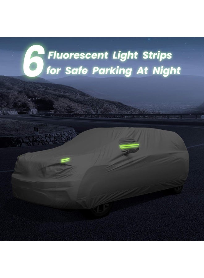 Car Cover, SUV Waterproof Car Covers for Automobiles All Weather Season UV Protection Snowproof Full Car Cover, Outdoor Full Cover Universal Fit SUV Up to 190’ - Image 3