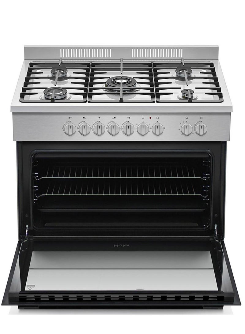 Haier 90x60cm Gas Cooker HCR9060PRO HCR9060PRO Silver - Image 1