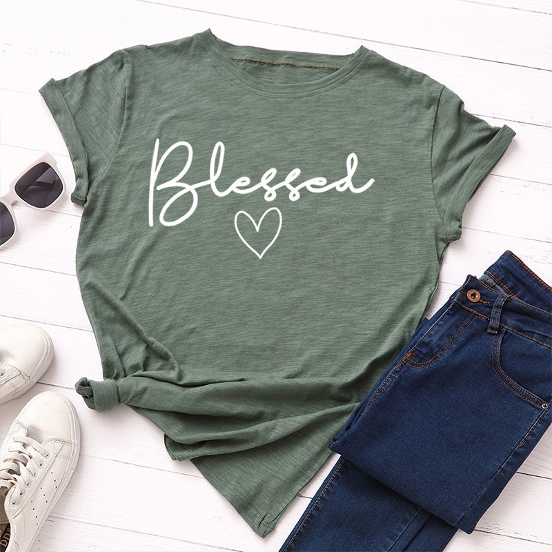 Crewneck Loose Short-Sleeved Wish Shirt Base Women'S T-Shirt - Image 2