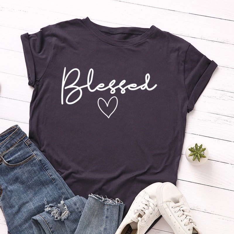 Crewneck Loose Short-Sleeved Wish Shirt Base Women'S T-Shirt - Image 5