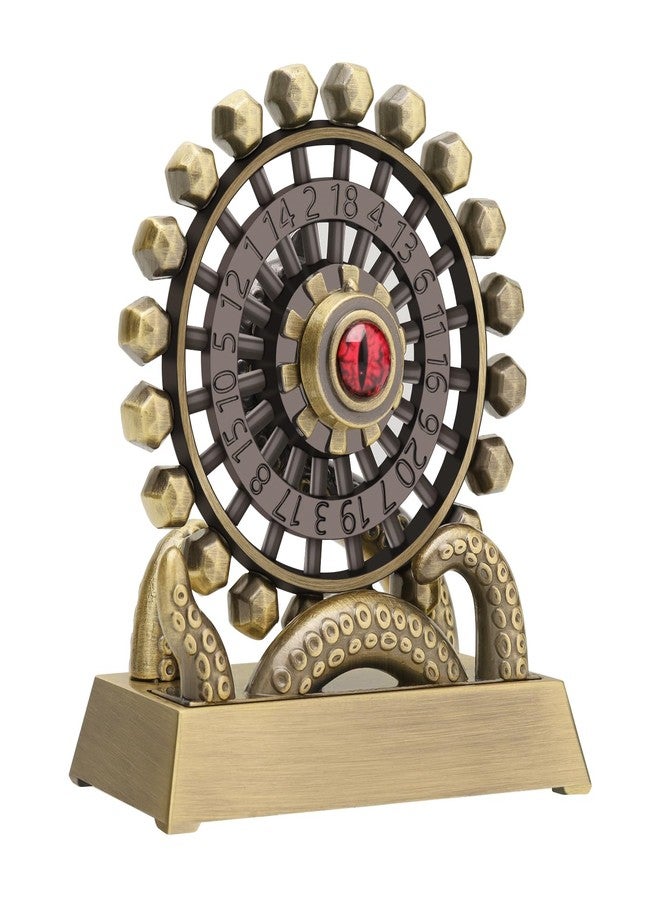 CZYY Ferris Wheel D20 Metal Spinning Dice - Fidget Spinner Dice for DND, Tabletop RPG Games, D20 Roulette Desk Gadget, DND Accessories, Unique Gift for Dungeon Master and Gamer (Bronze) - Image 1