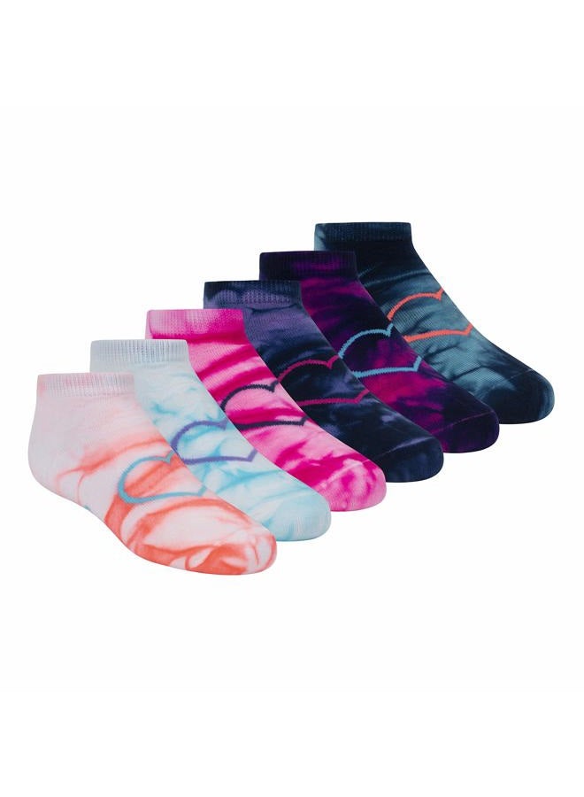 SKECHERS girls 6 Pack Low Cut Socks, Multi, 7-8.5 - Image 1