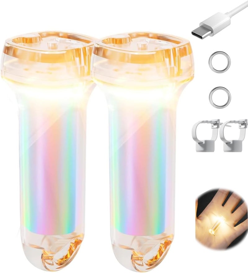 Gofimyee 2PCS Mini LED Lantern Torch - Compact Rechargeable Waterproof Keychain Light - Image 1