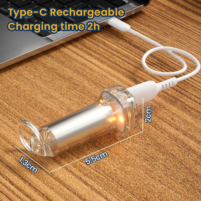 Gofimyee 2PCS Mini LED Lantern Torch - Compact Rechargeable Waterproof Keychain Light - Image 5
