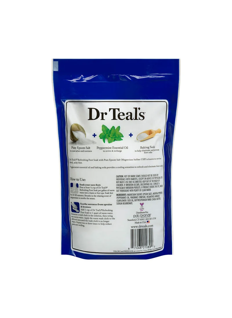 دكتور تيل Dr Teal's Epsom Foot Soak - Cooling Peppermint 909g