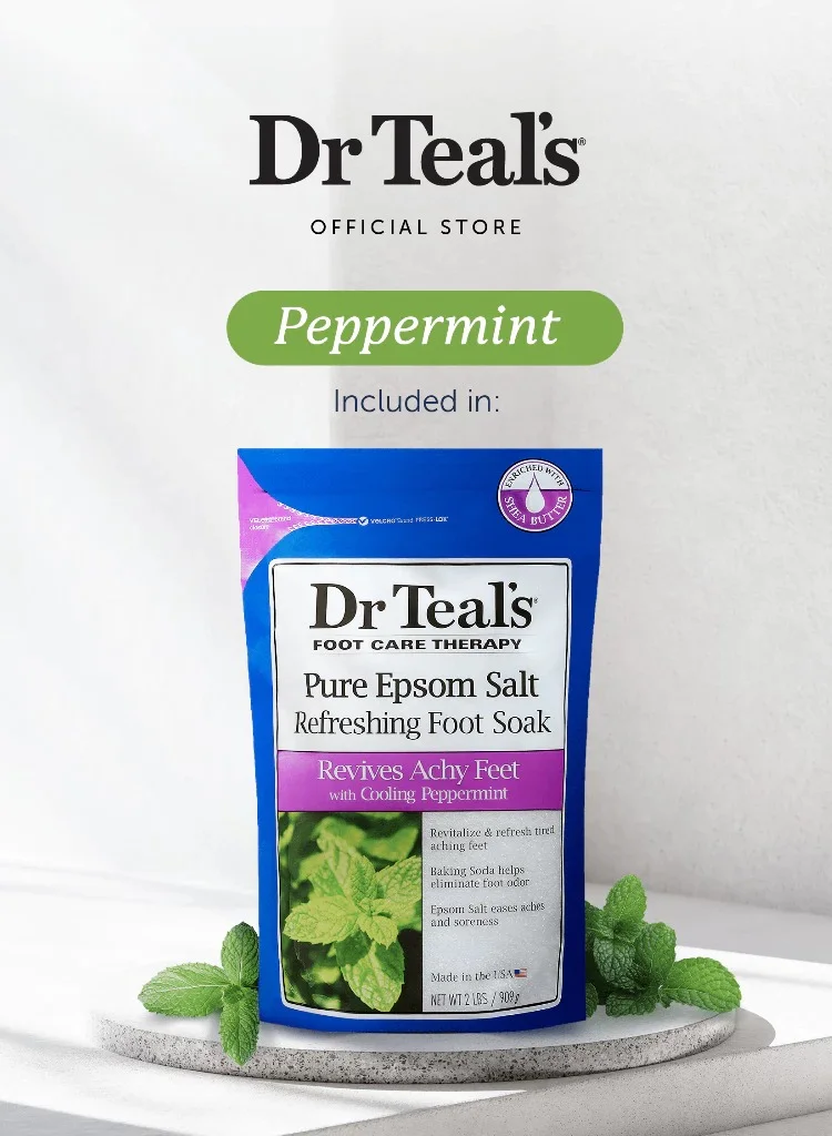 Dr Teal's Dr Teal's Epsom Foot Soak - Cooling Peppermint 909g 909grams
