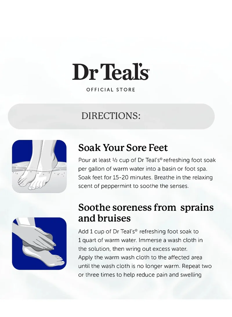 Dr Teal's Dr Teal's Epsom Foot Soak - Cooling Peppermint 909g 909grams