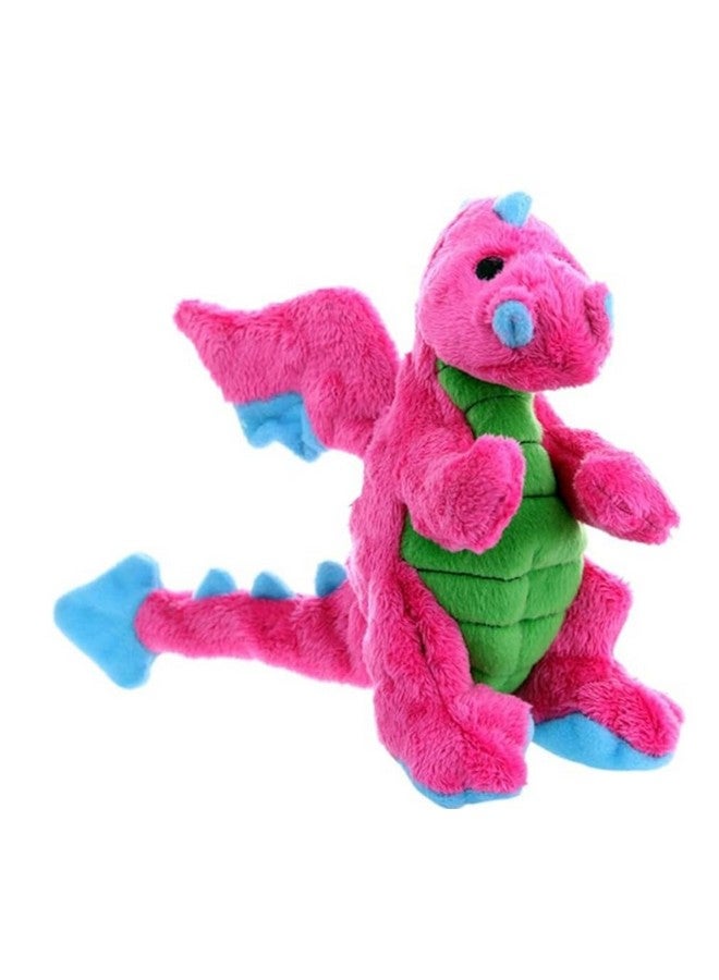 جو دوج لعبة الكلاب goDog Bubble Plush Dragons Squeaky Dog، بتقنية حماية المضغ - وردي، حجم صغير - Image 1